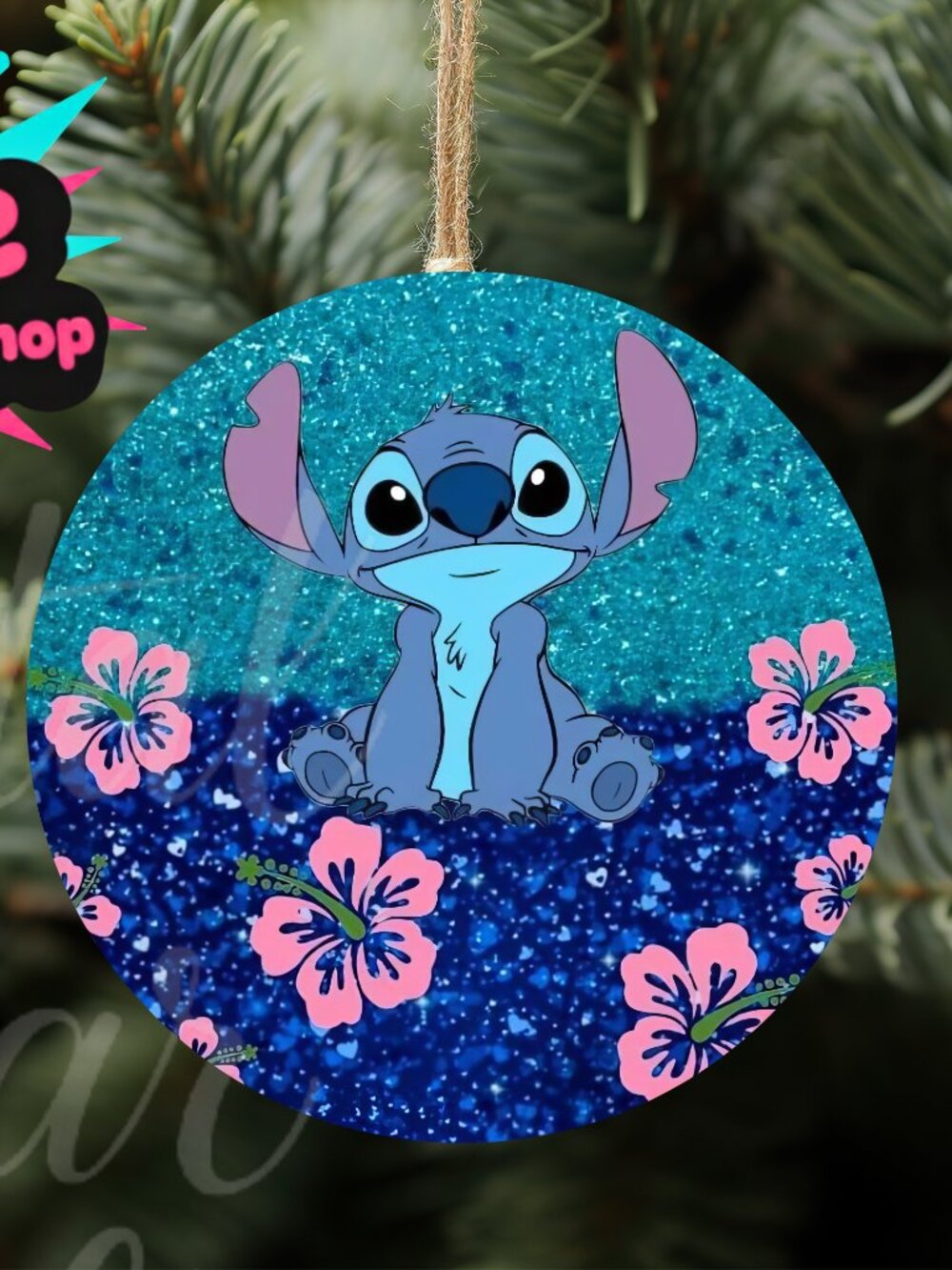 Stitch 3" Wood Ornament